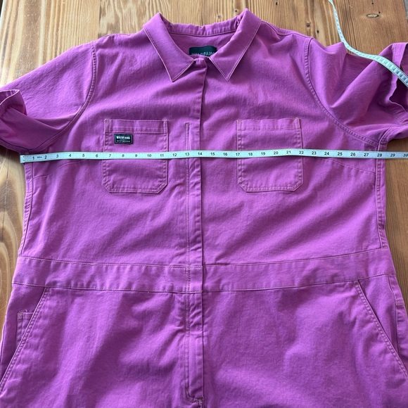 Wildfang Essential Short Sleeve Romper in Orchid - Picture 10 of 13